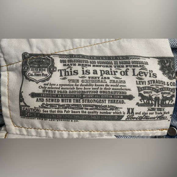 LEVIS 501 Vintage Straight-Leg Stonewashed Blue Distressed Denim Jeans Sz. 25 - Picture 11 of 14